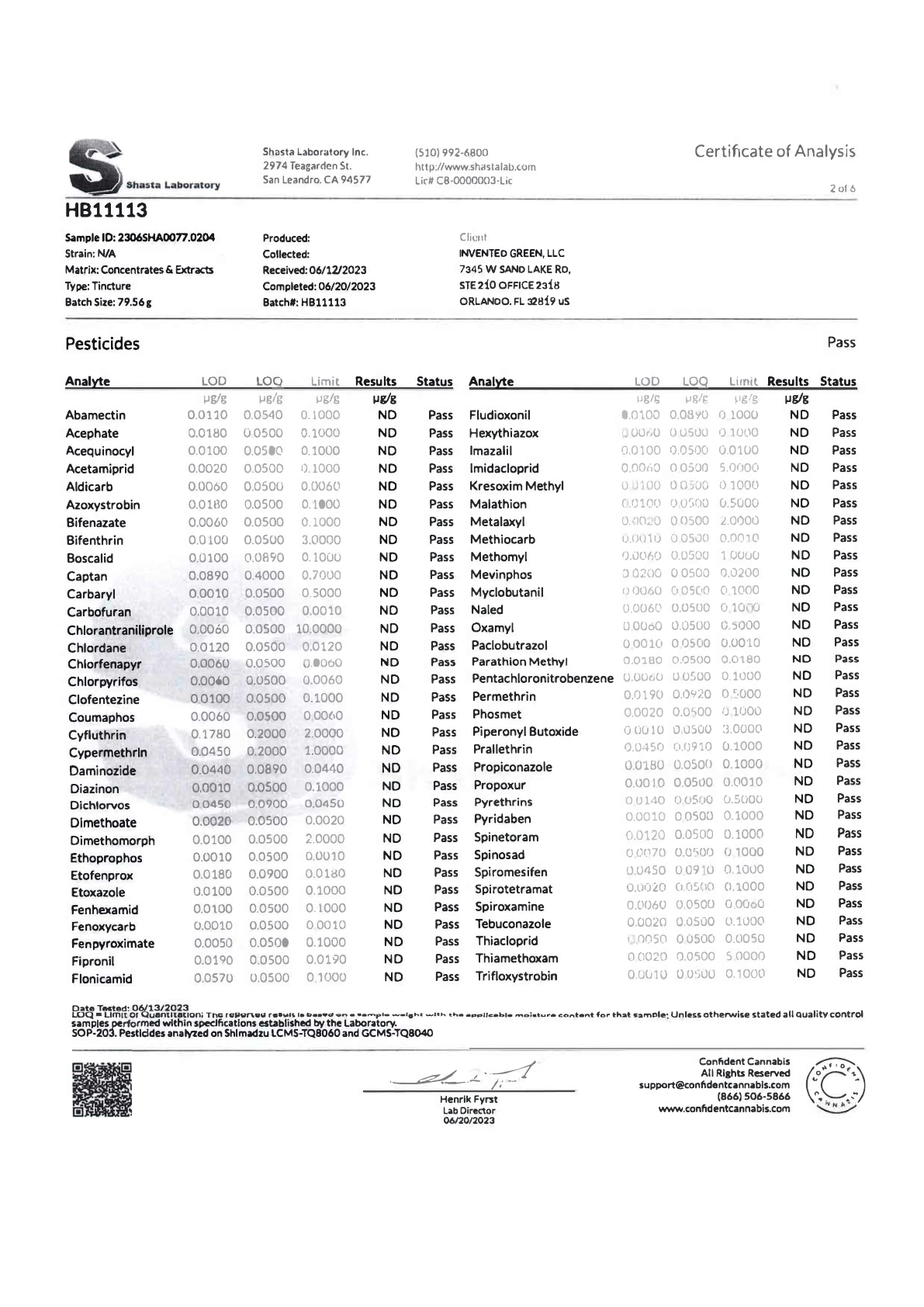 COA Natleaf SLWS1500BP Expiration date 27 pagina 3