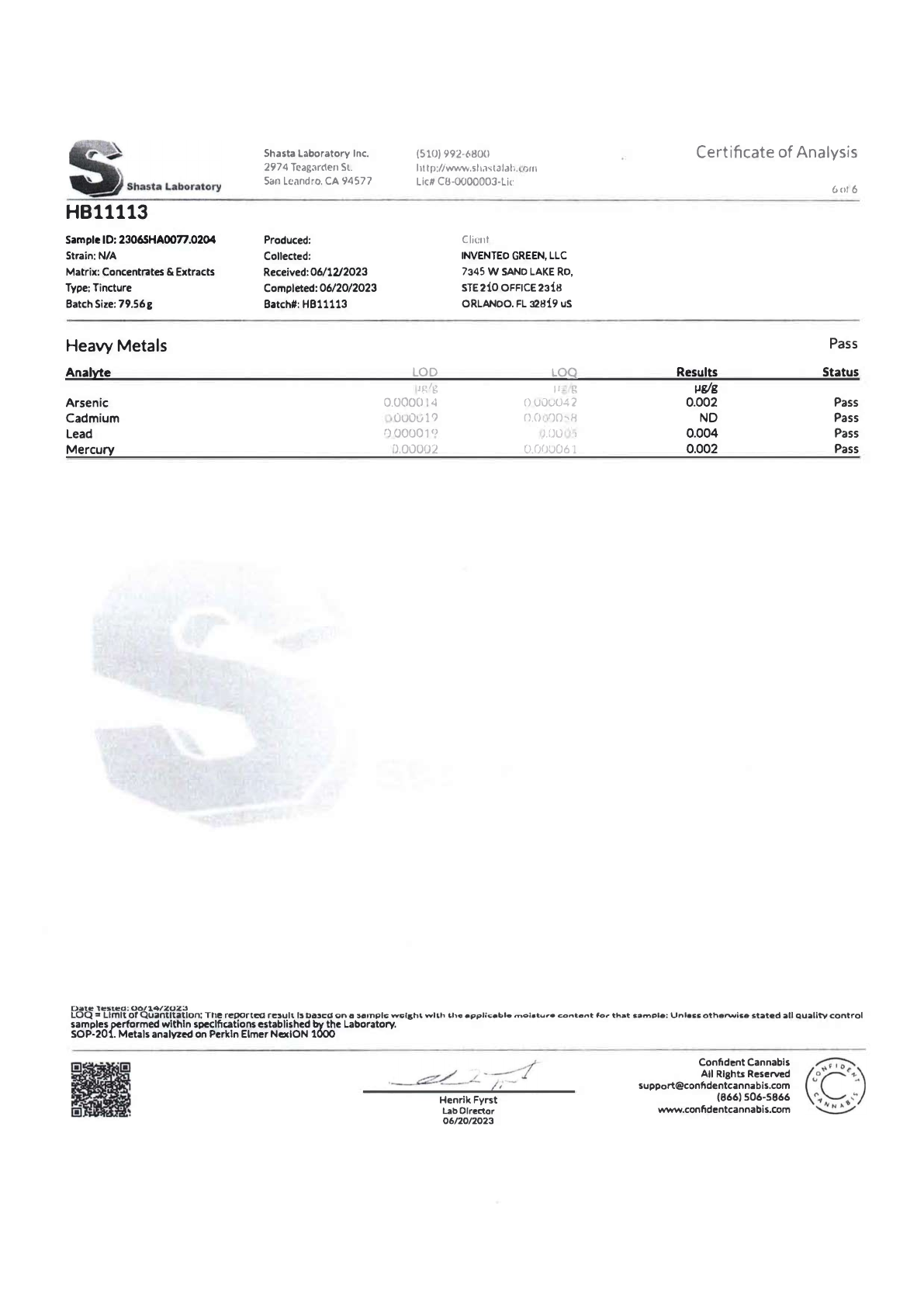 COA Natleaf SLWS1500BP Expiration date 27 pagina 7